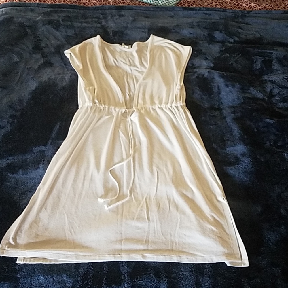 White front tie short sleeve